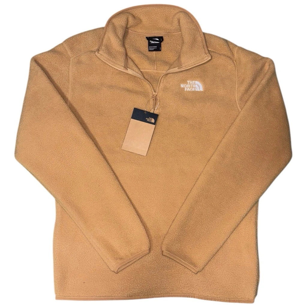 Mens Glacier Quarter Zip Fleece Pullover Orange Turmeric
