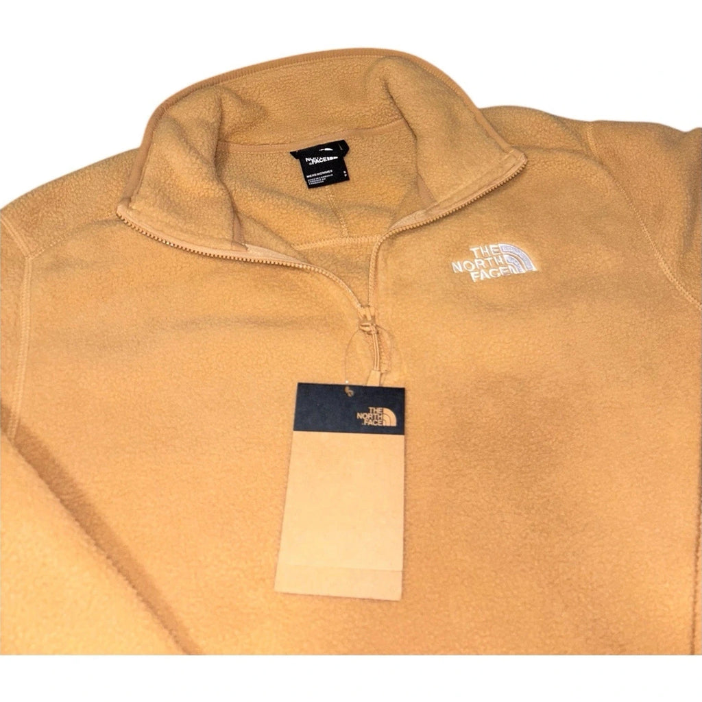 Mens Glacier Quarter Zip Fleece Pullover Orange Turmeric