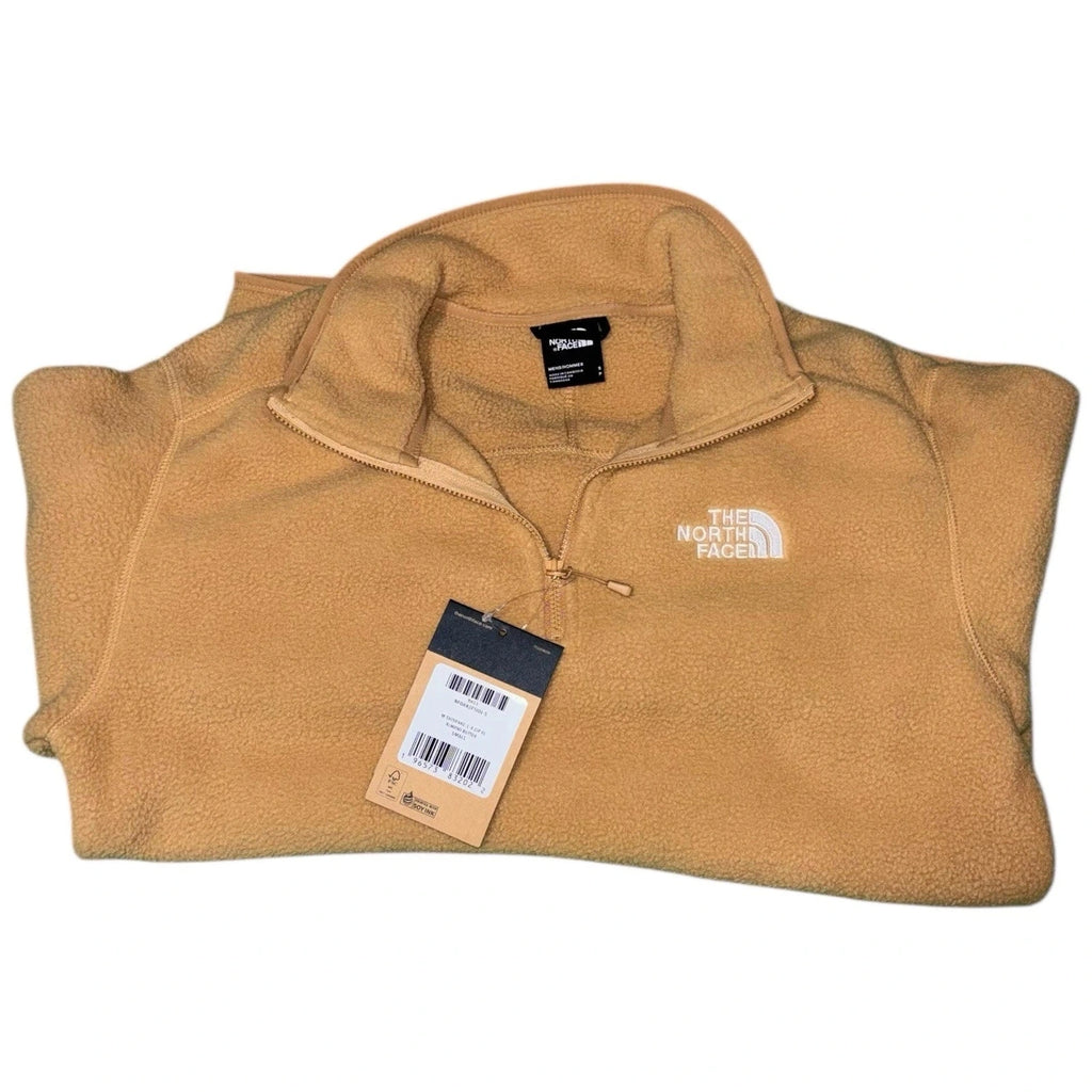 Mens Glacier Quarter Zip Fleece Pullover Orange Turmeric