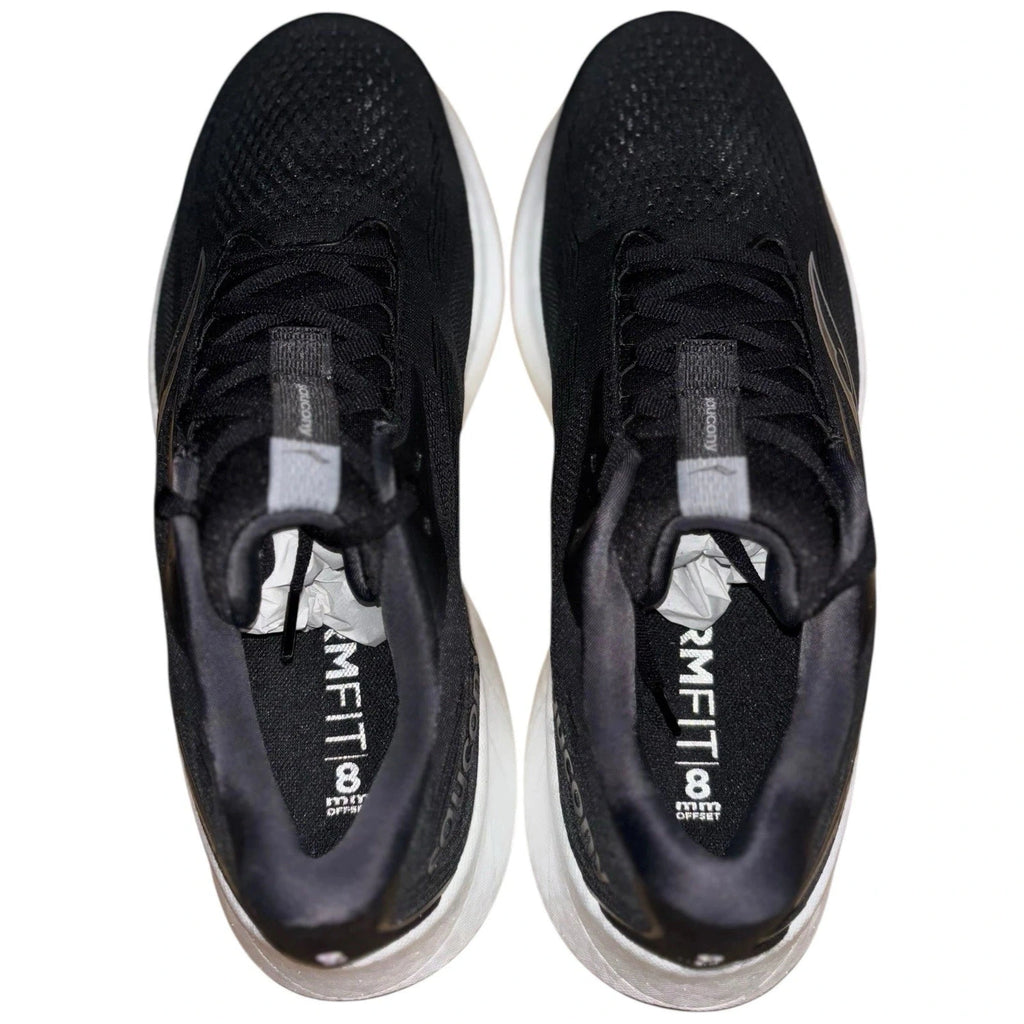 Mens Saucony Ride 18 Black White Running Shoes