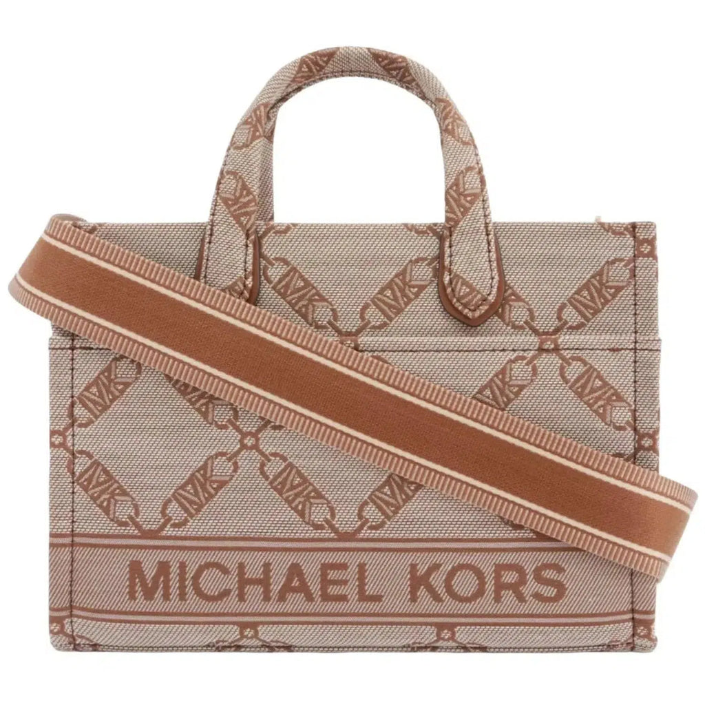 Michael Kors Gold-Toned Cotton Gigi Tote Bag