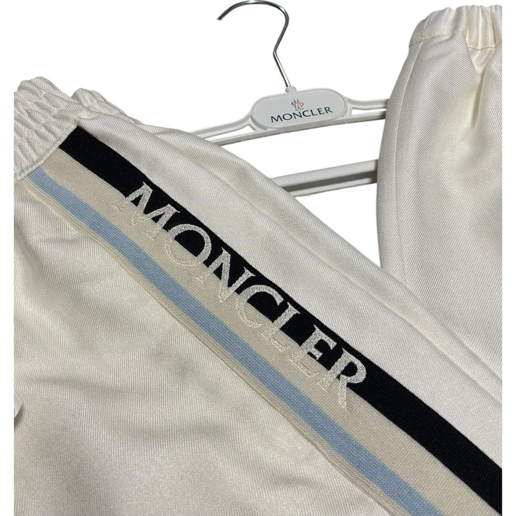 Moncler Women's Track Pants Striped White Blue