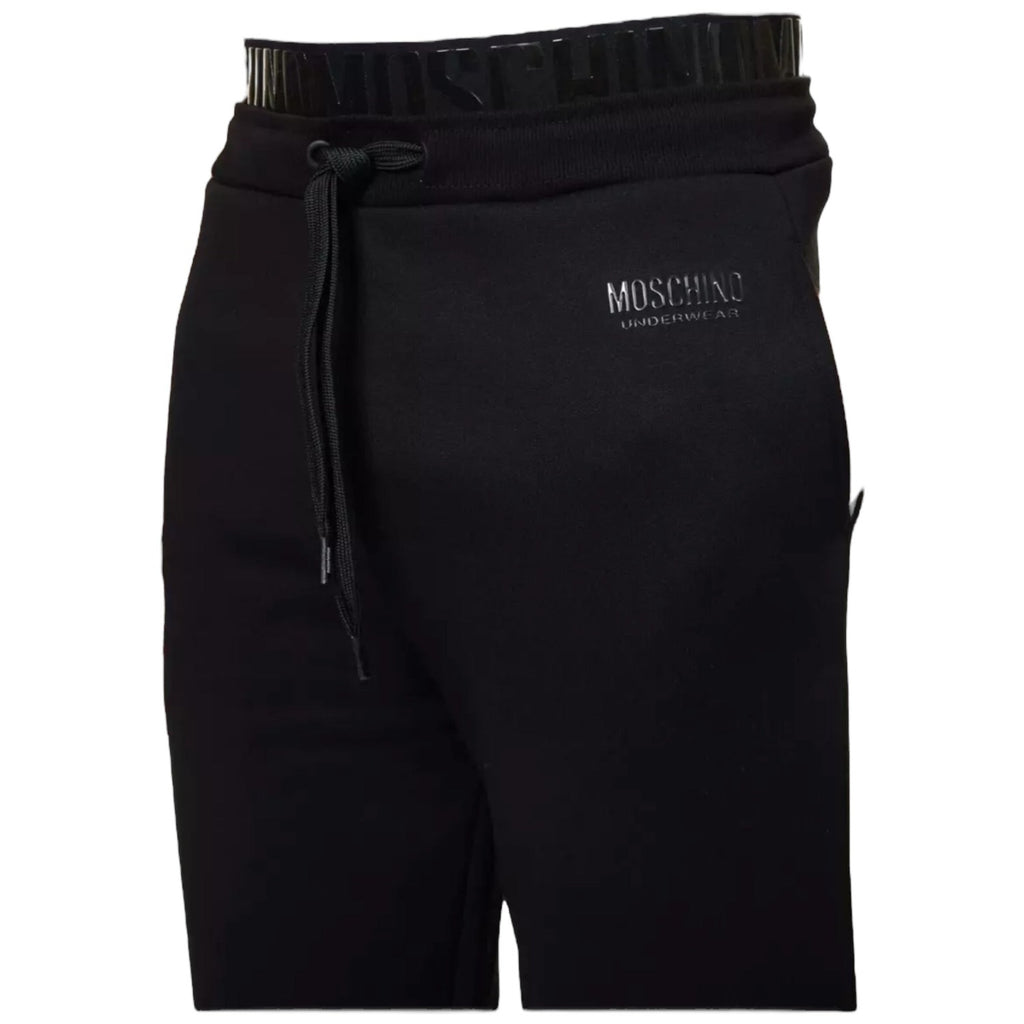 Moschino Black Cotton-Jersey Jogging Bottoms for Men