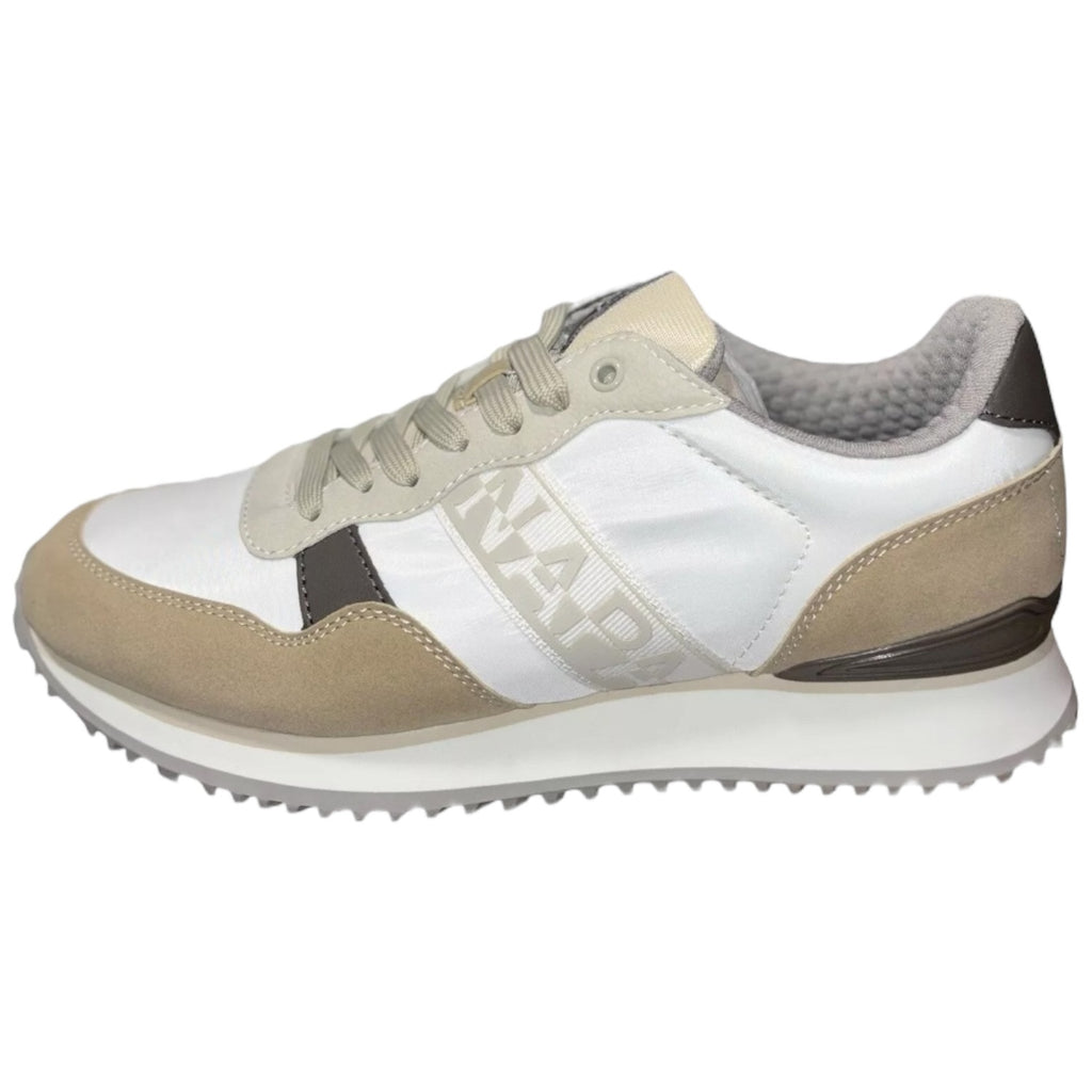 Napapijri Cosmos White Beige Lace-Up Trainers