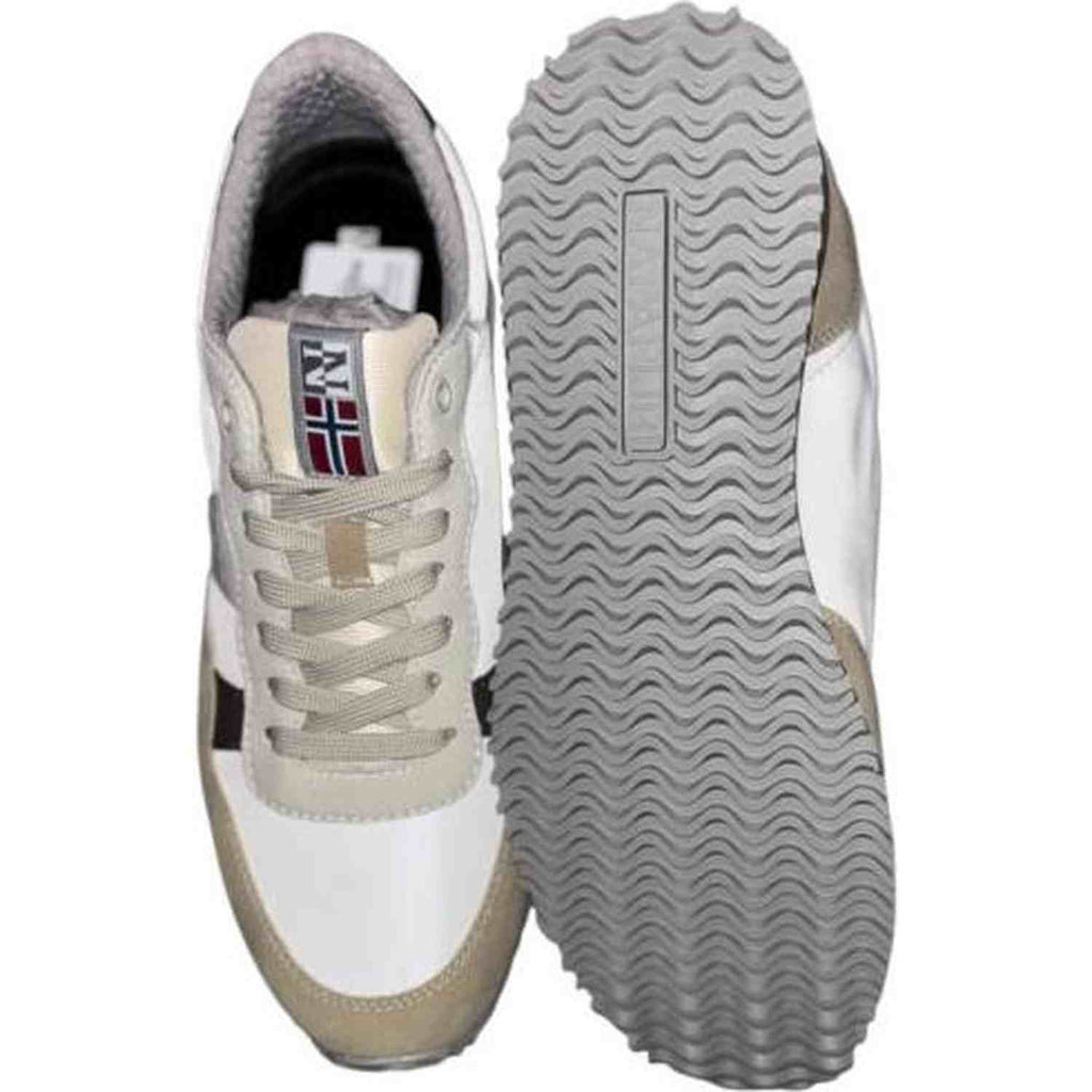 Napapijri Cosmos White Beige Lace-Up Trainers