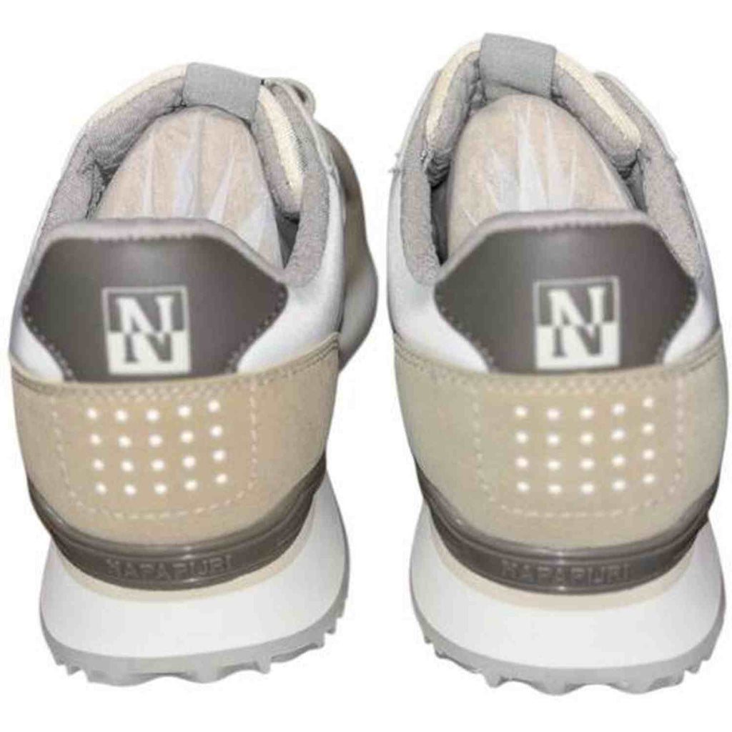 Napapijri Cosmos White Beige Lace-Up Trainers