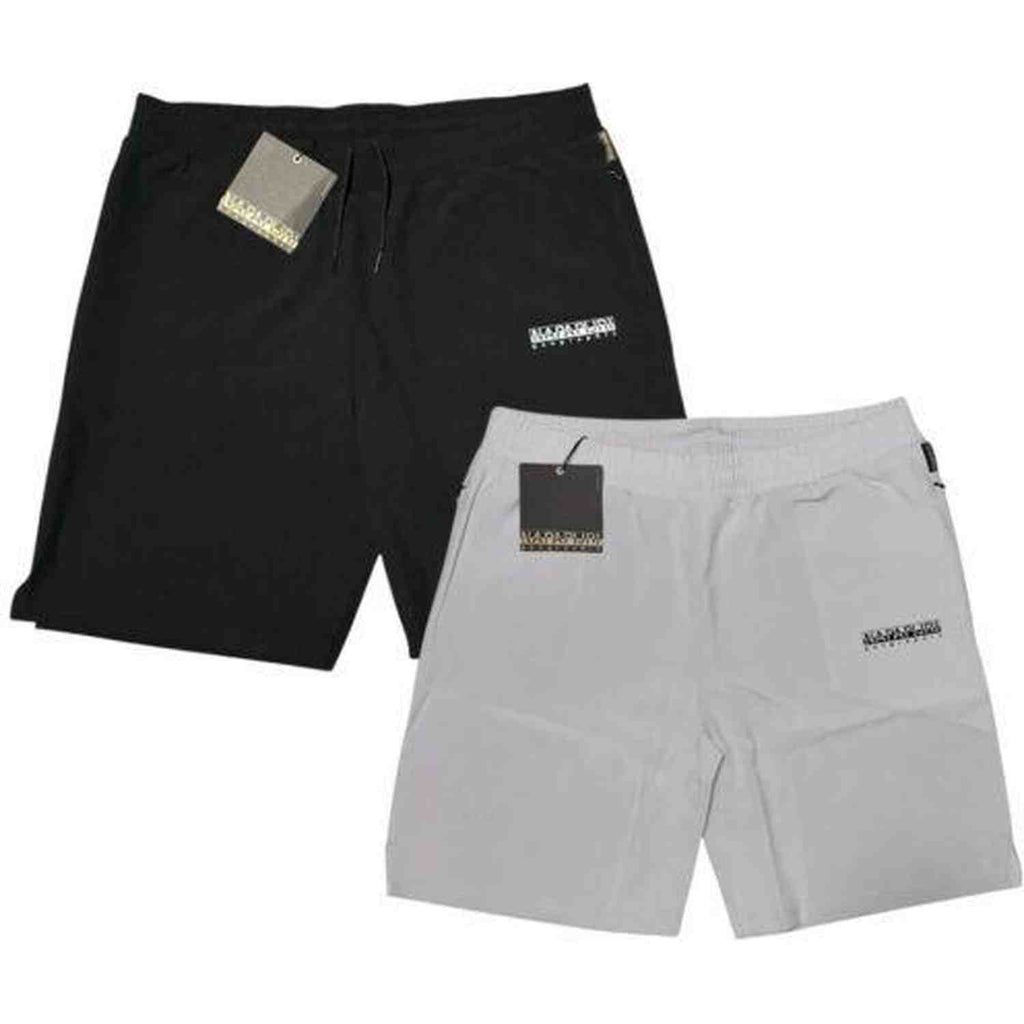 Napapijri Nezy Woven Shorts for Men - Soft Grey and Black Zip