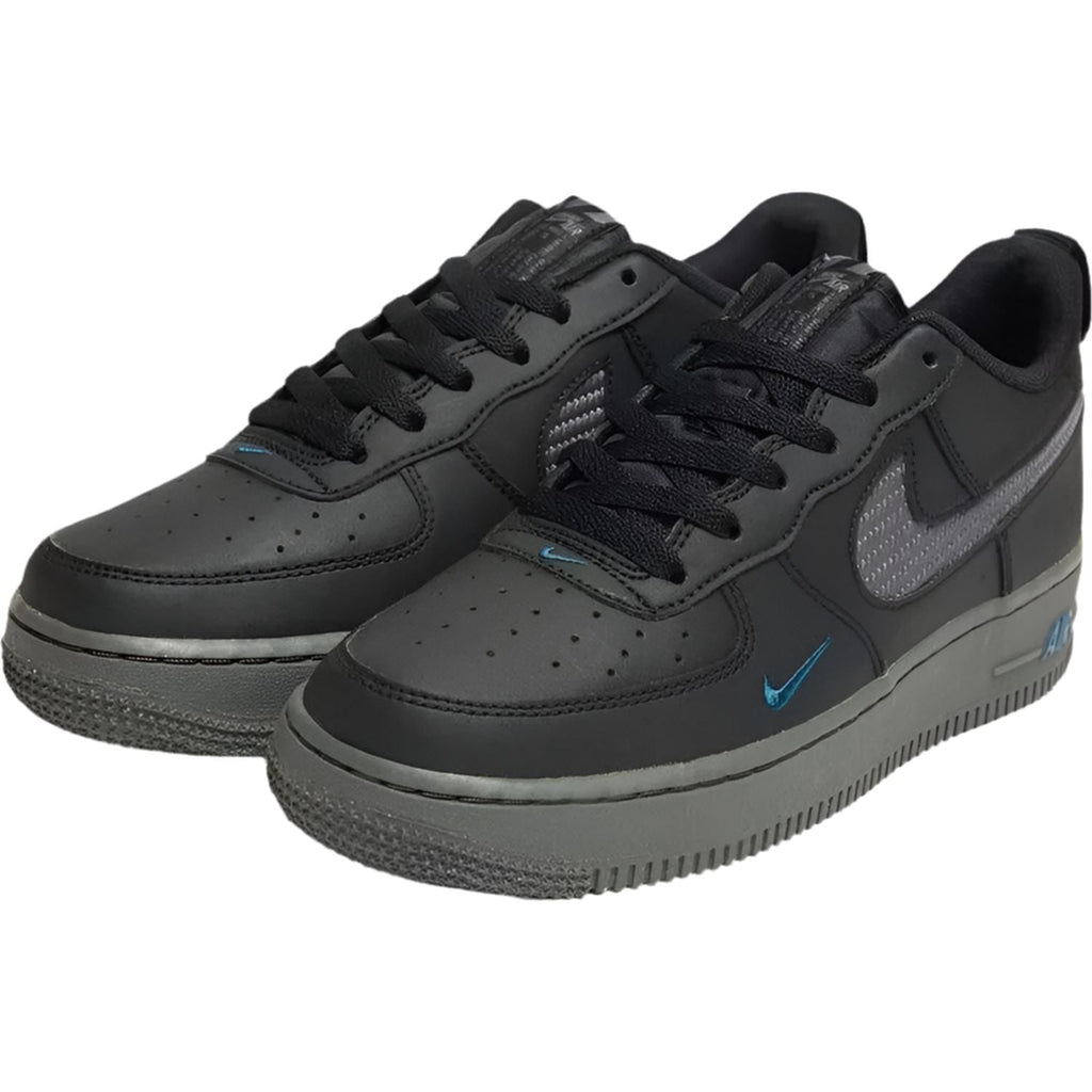 Nike Air Force 1 Black Blue Junior Trainer