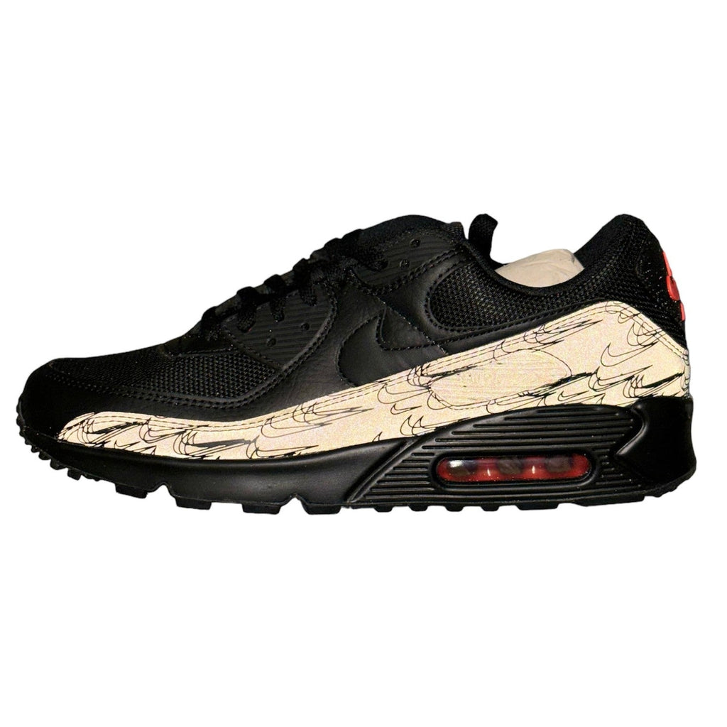 Nike Air Max 90 'Black Crimson' Reflective Trainers