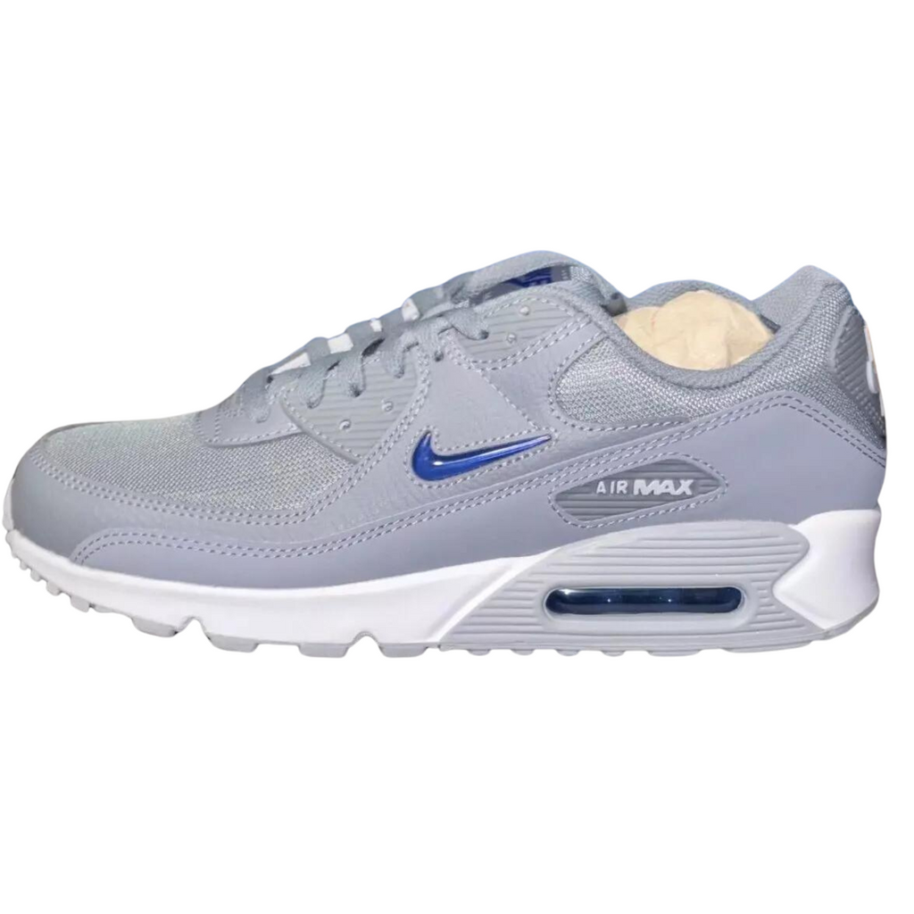 Nike Air Max 90 Jewel Grey Deep Royal Blue Trainers