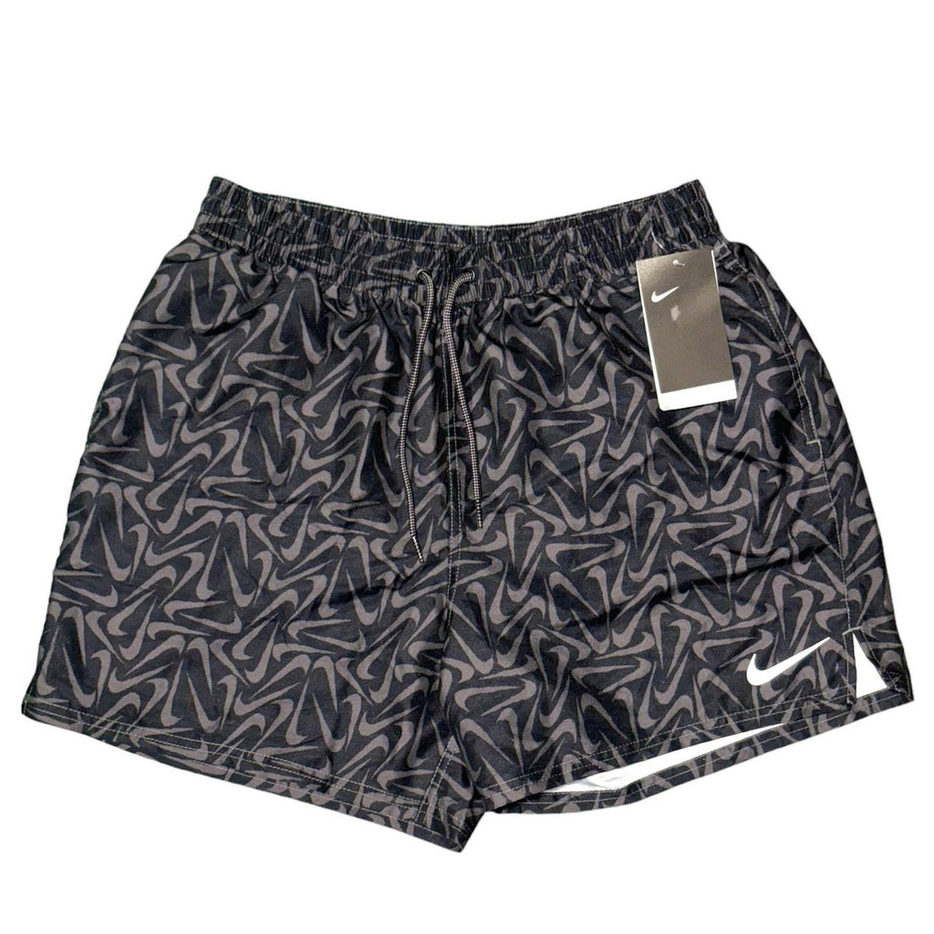 Nike Black Grey Drawstring Swimming Trunks