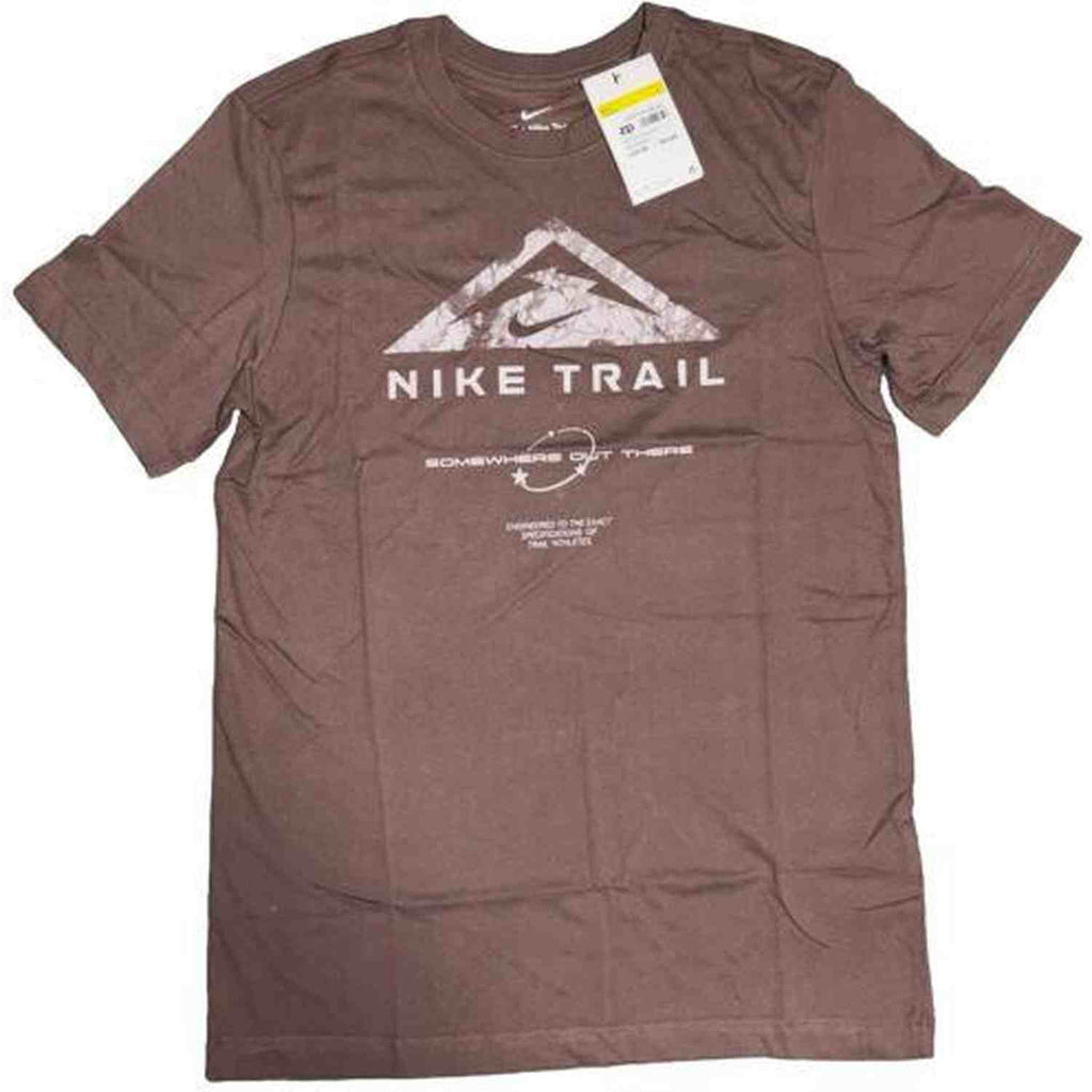 Nike Men's Short Sleeve Trail Running T-Shirt - Plum Brown
