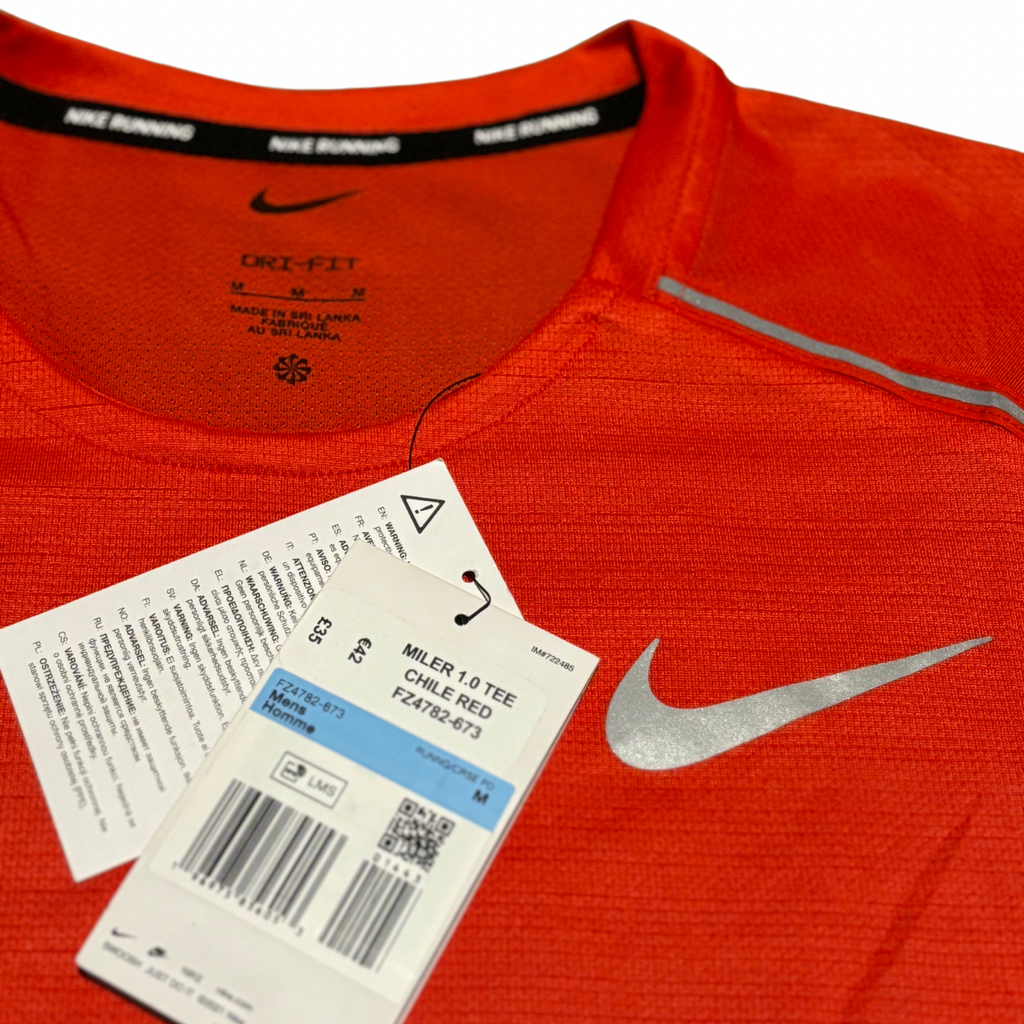 Nike Miler Chile Red Short Sleeve Top