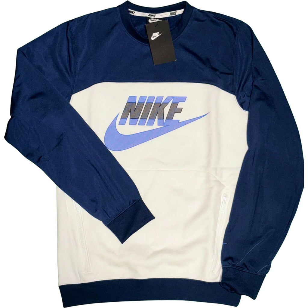 Nike Navy White Crew Men's Sweatshirt