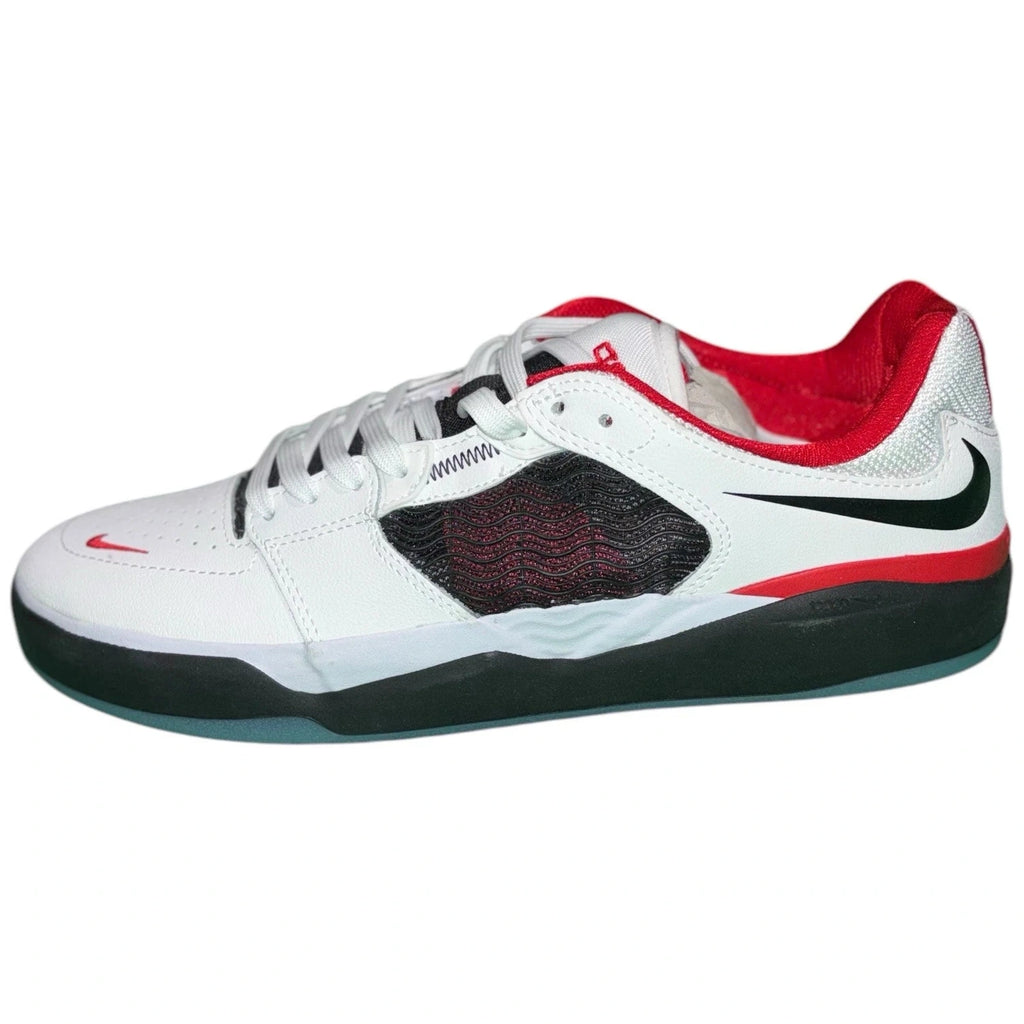 Men's White Red Nike SB Ishod Wair Premium Skate Shoes