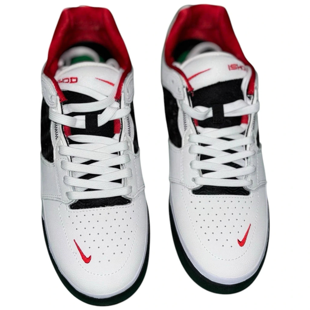 Men's White Red Nike SB Ishod Wair Premium Skate Shoes