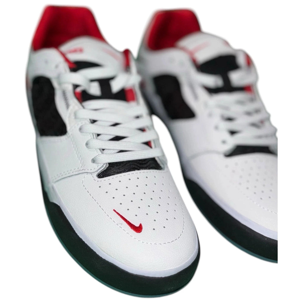 Men's White Red Nike SB Ishod Wair Premium Skate Shoes