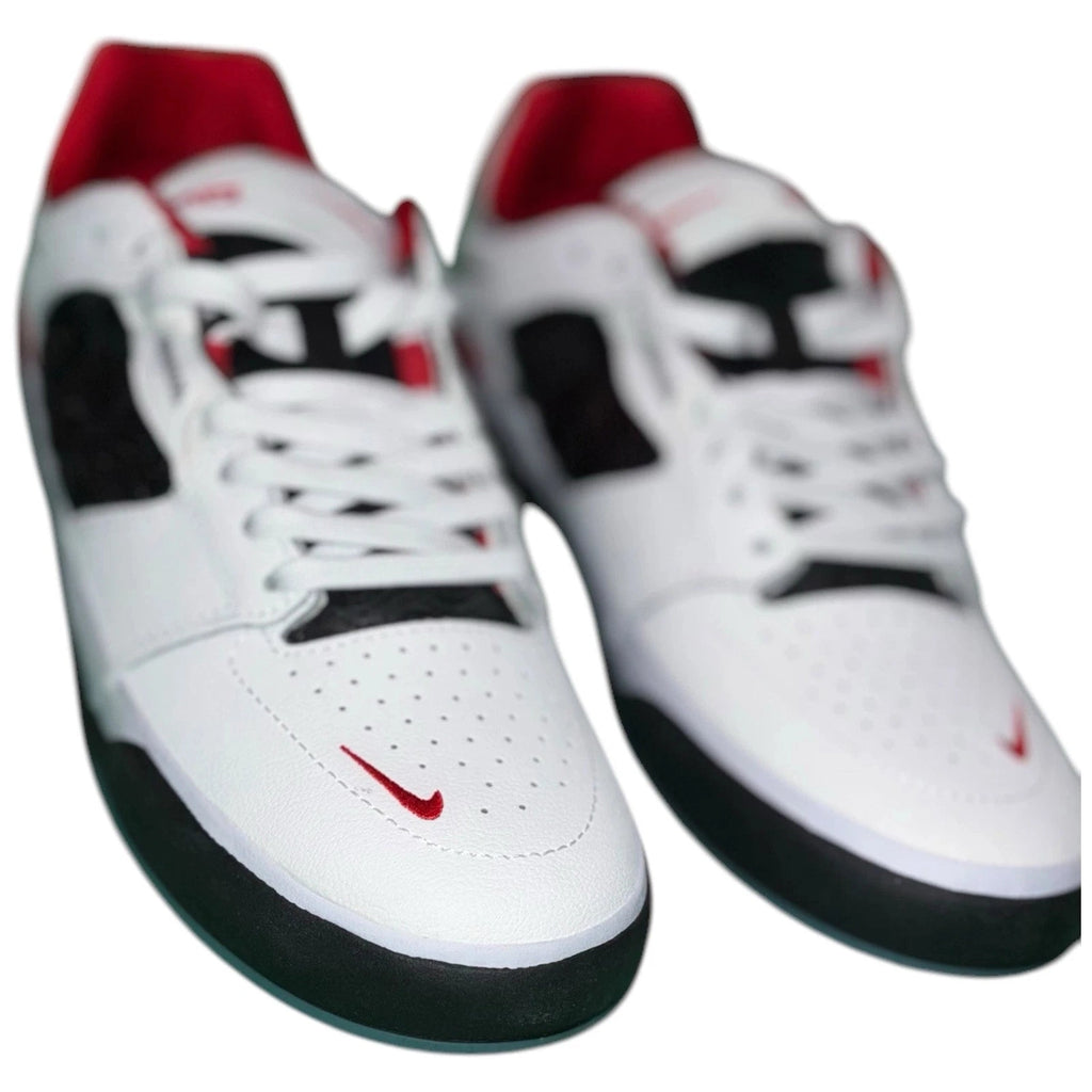 Men's White Red Nike SB Ishod Wair Premium Skate Shoes