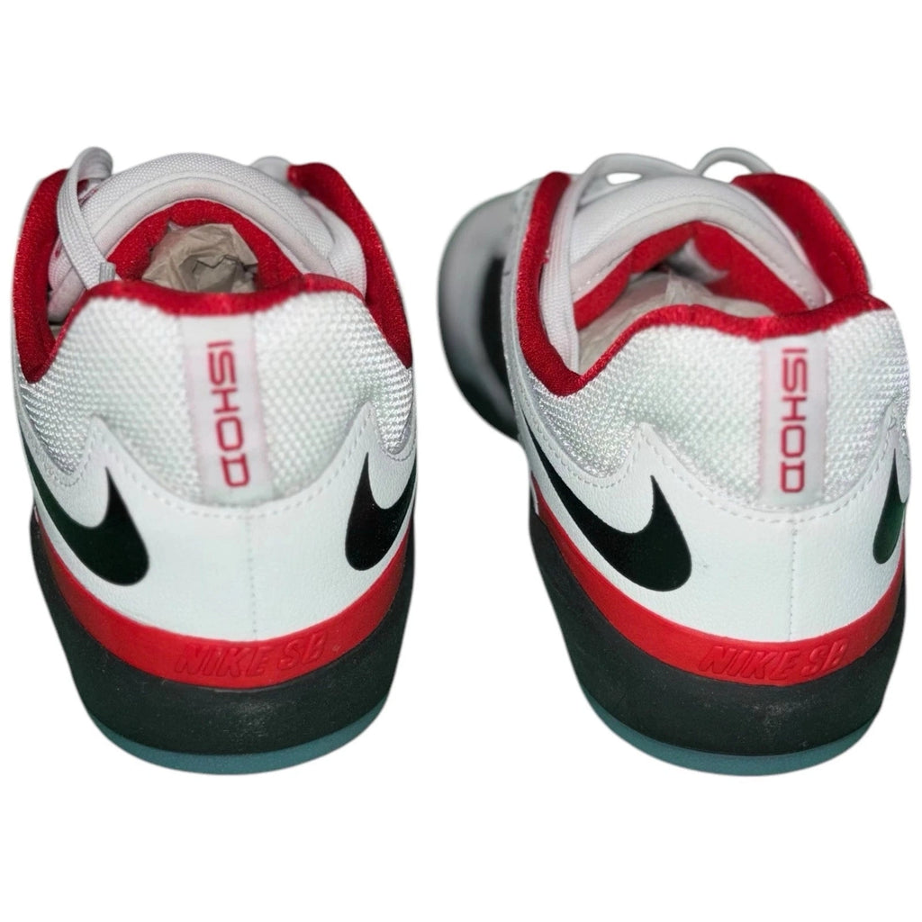 Men's White Red Nike SB Ishod Wair Premium Skate Shoes
