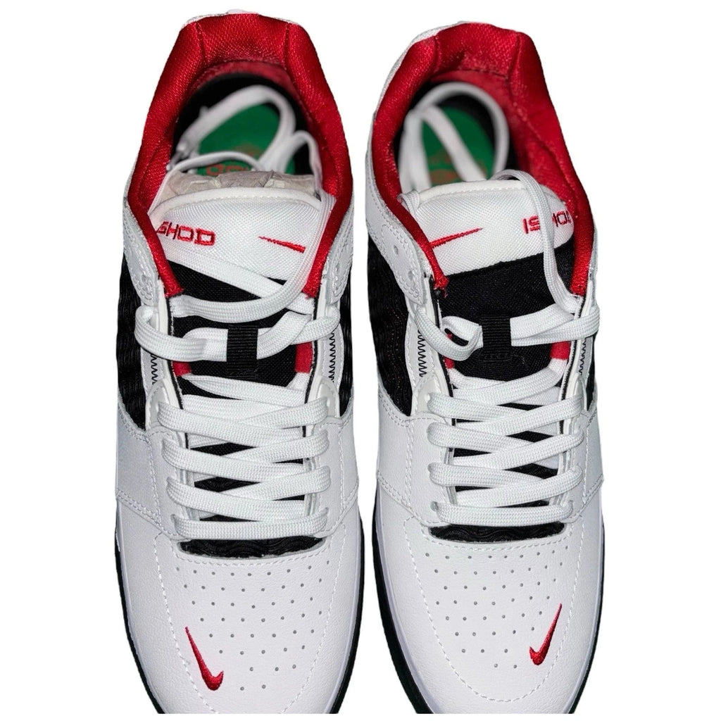 Men's White Red Nike SB Ishod Wair Premium Skate Shoes