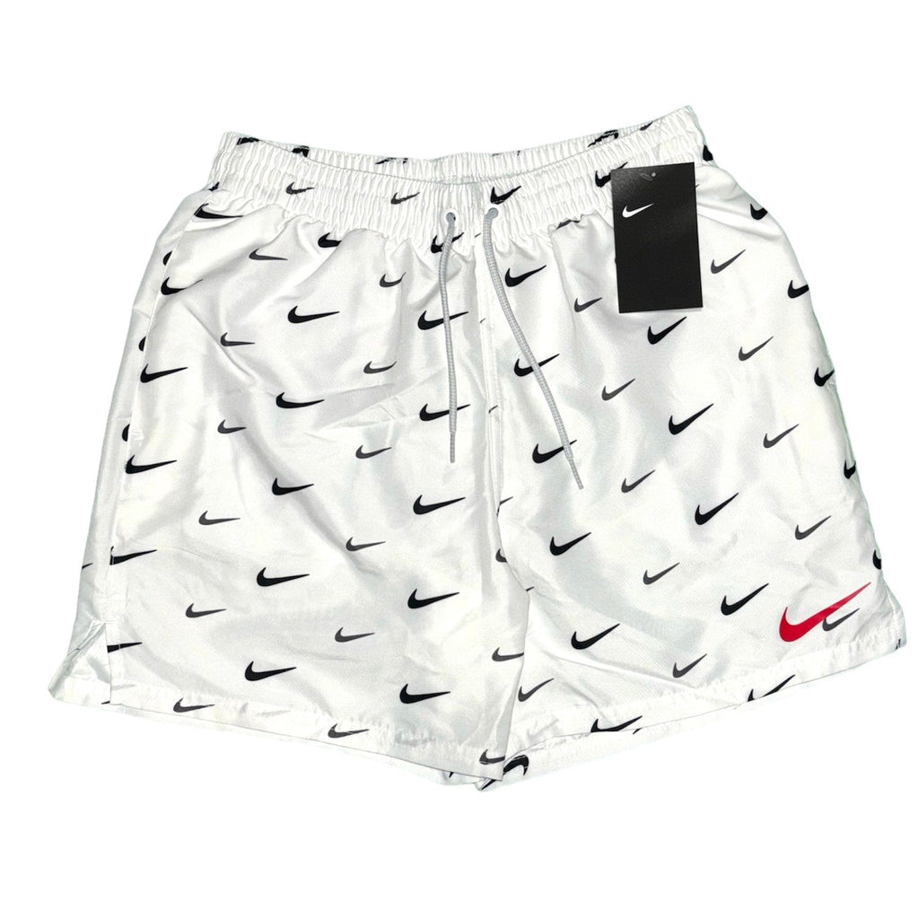 Nike White All Over Print Swimming Trunks