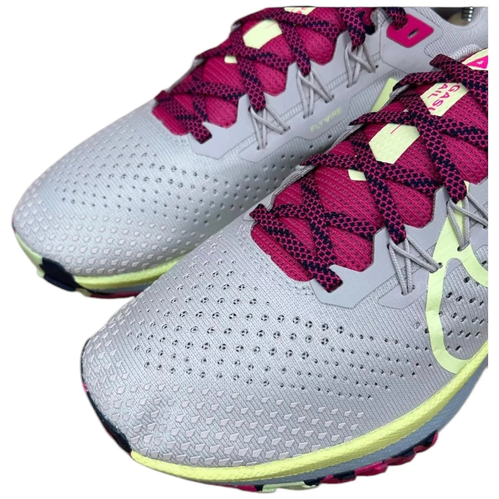 Nike Womens Grey Purple Pegasus Trail 4 Running Gym Trainers