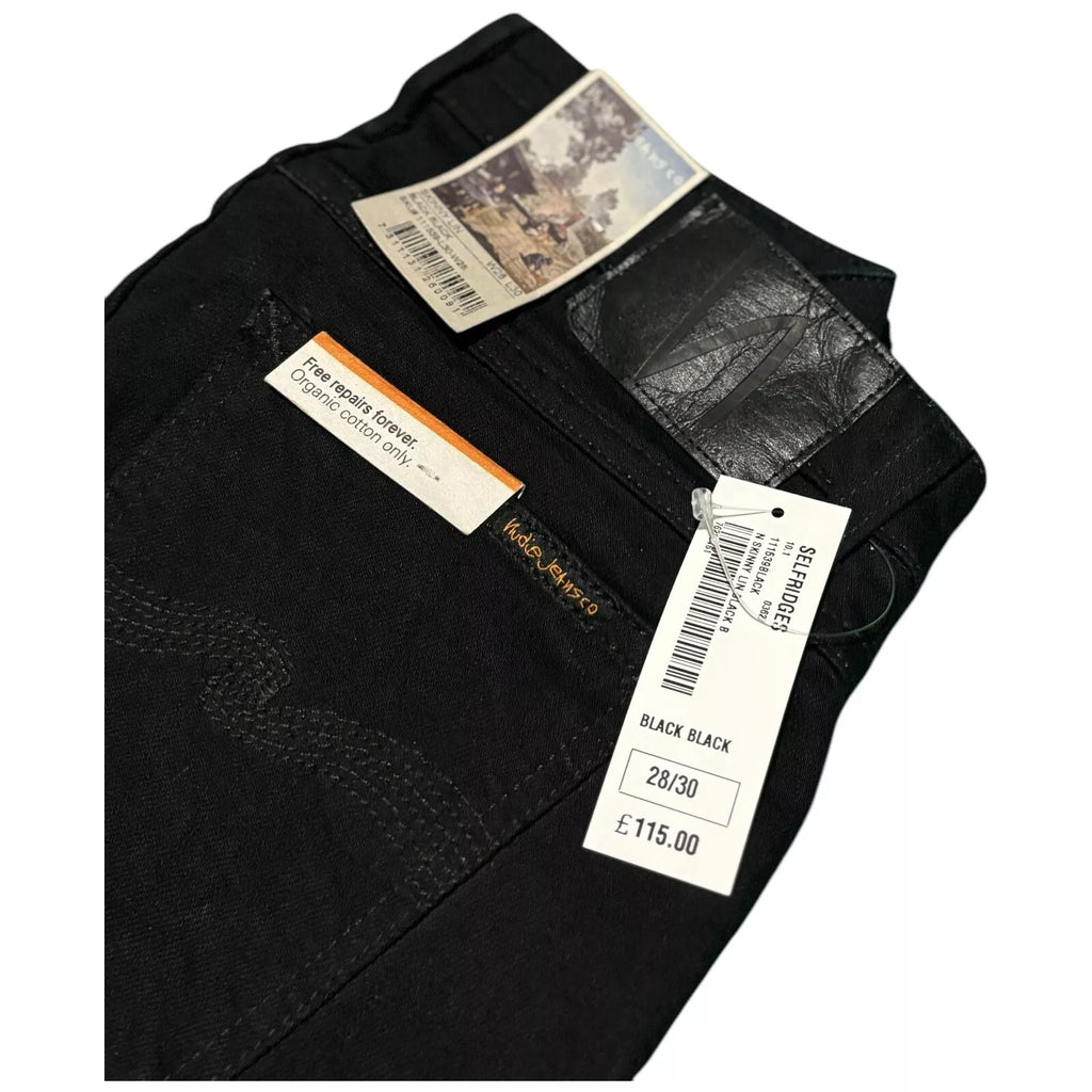 Men's Skinny Lin Jeans in Black Organic Cotton