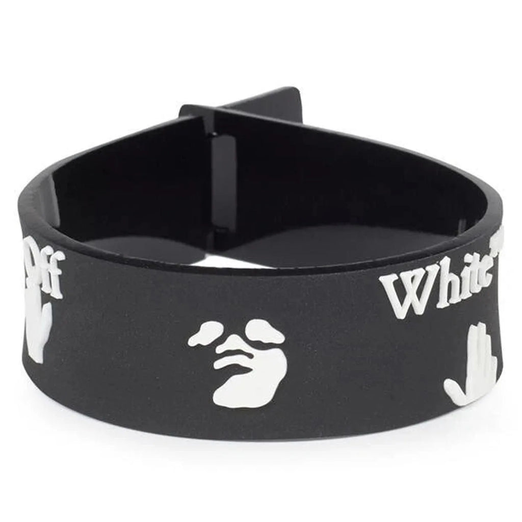 Off-White Rubber Logo Bracelet Black Green