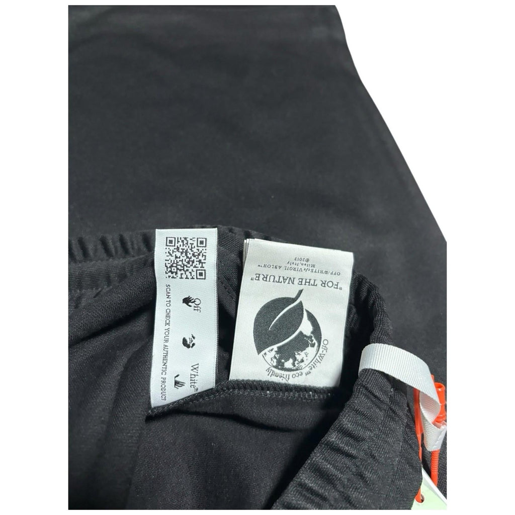 Off White Mens Black Track Joggers 'For All'