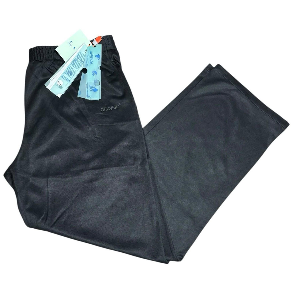 Off White Mens Black Track Joggers 'For All'