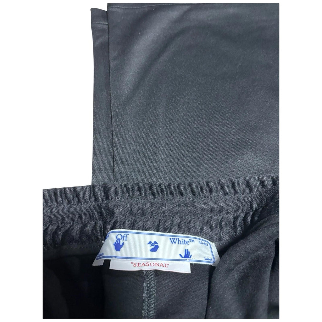 Off White Mens Black Track Joggers 'For All'