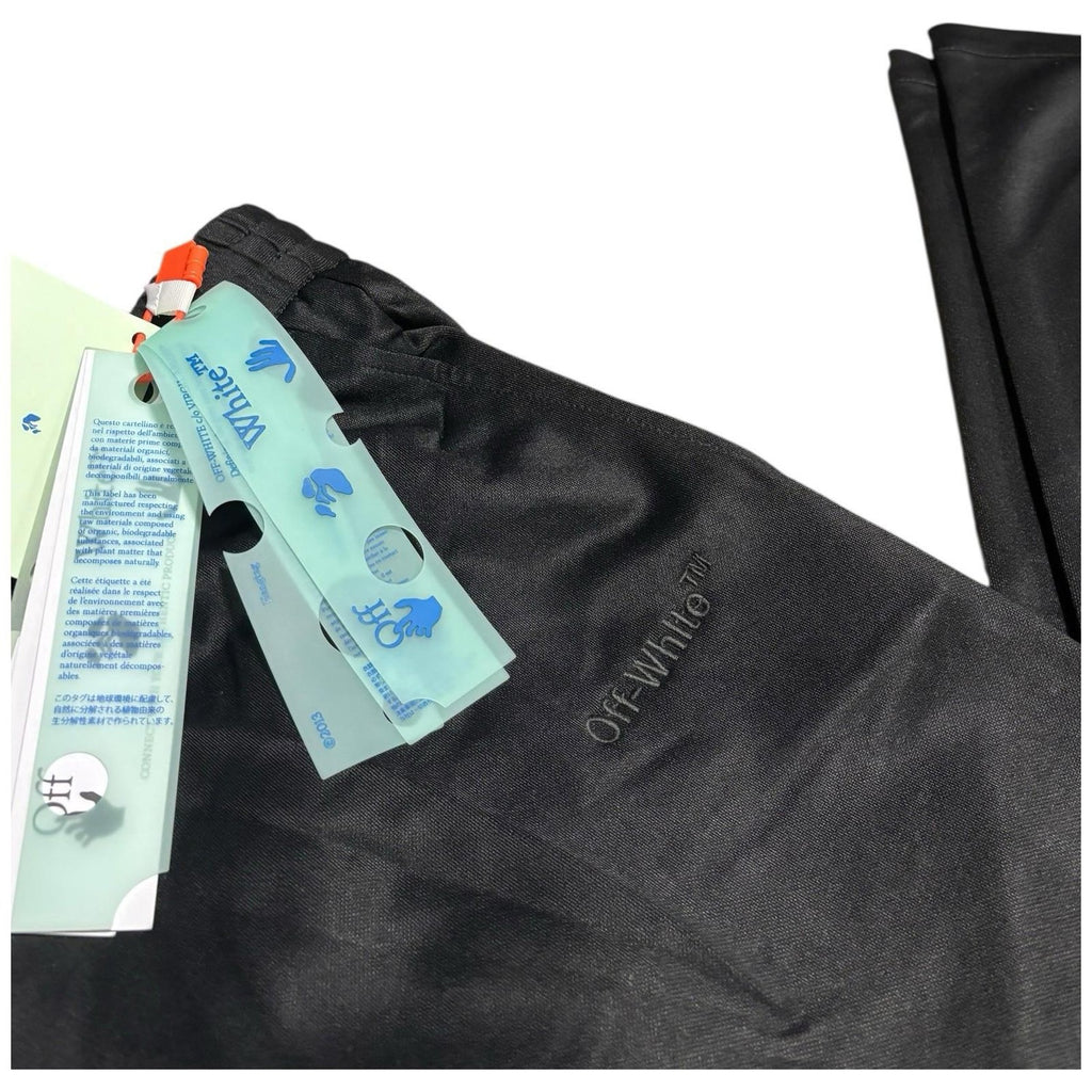 Off White Mens Black Track Joggers 'For All'