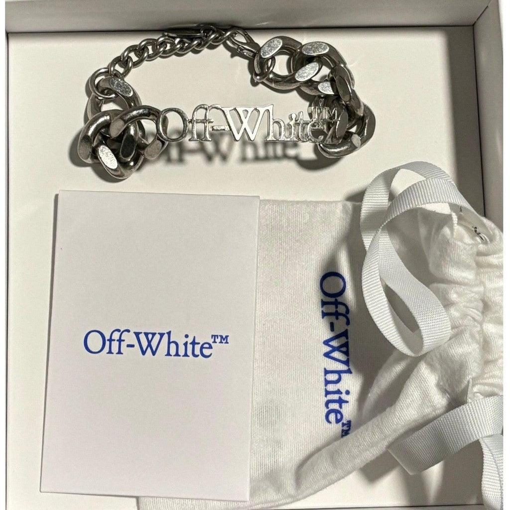 Off-White Virgil Brass Silver Link Bracelet