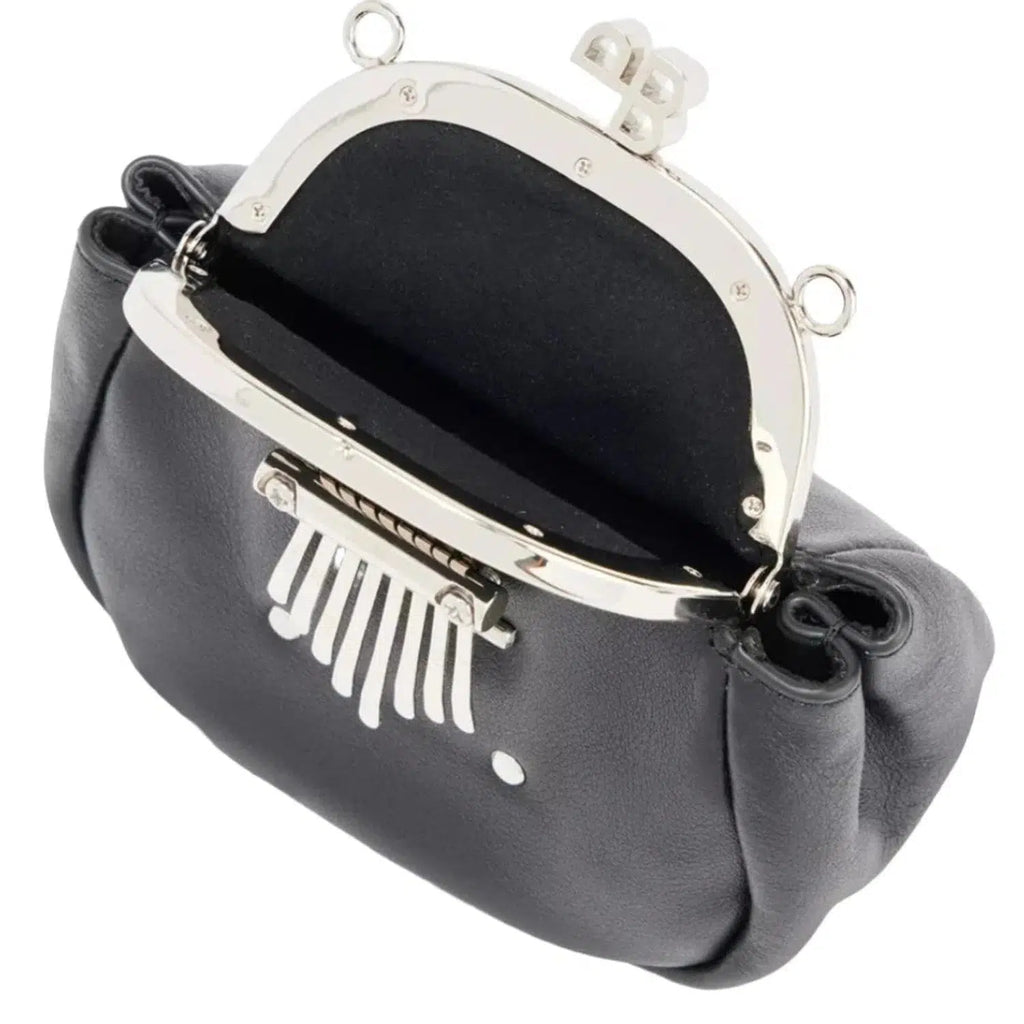 Pabe Pabe Kalimba Leather Cross-Body Black Bag