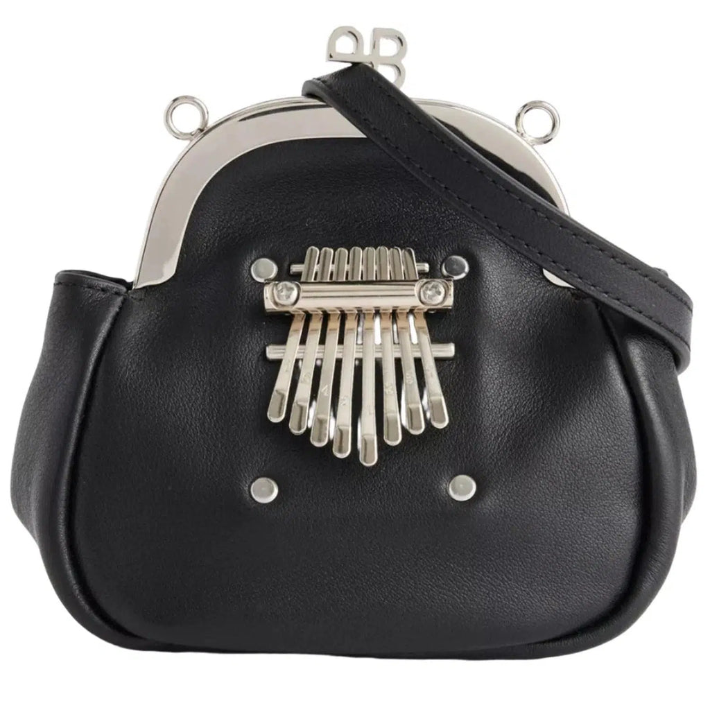 Pabe Pabe Kalimba Leather Cross-Body Black Bag