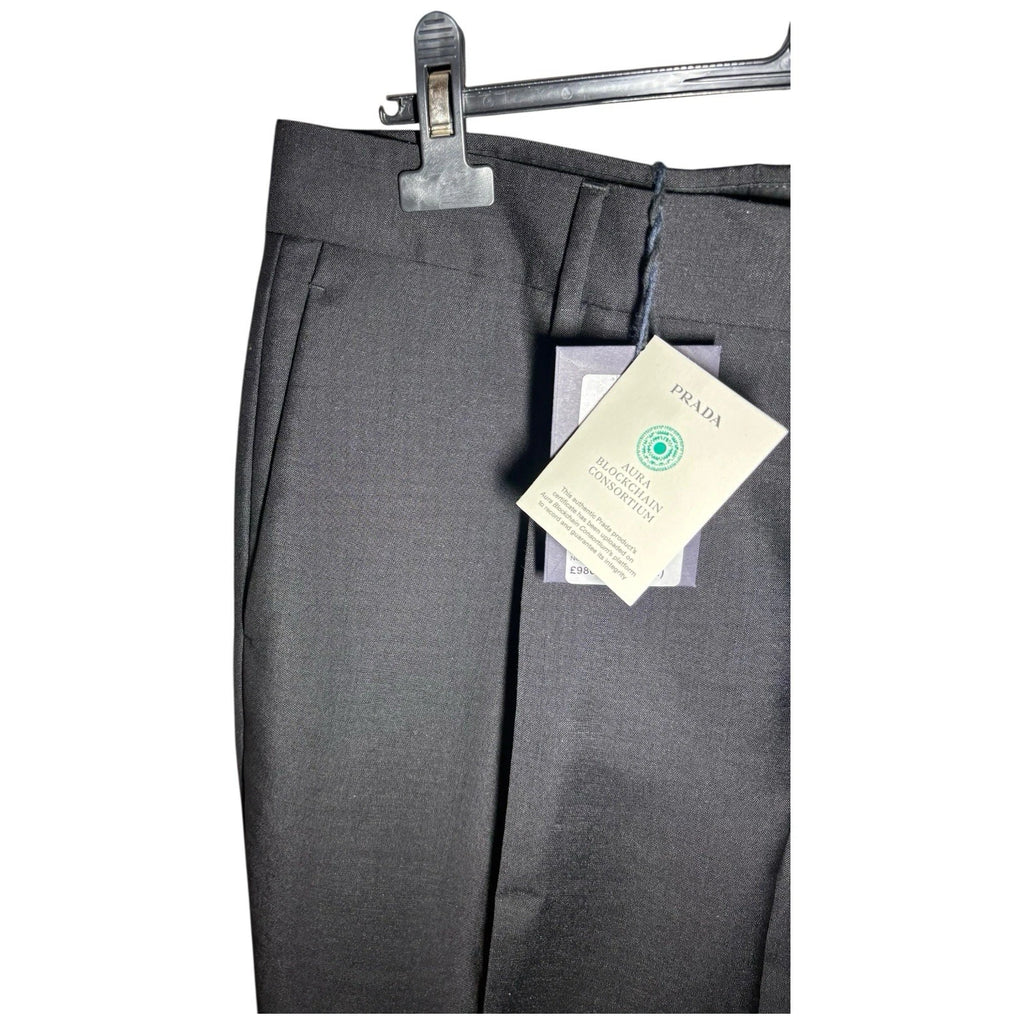 Prada Black Mens Trousers Kid Mohair