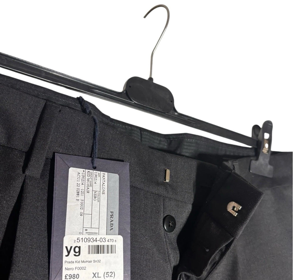 Prada Black Mens Trousers Kid Mohair