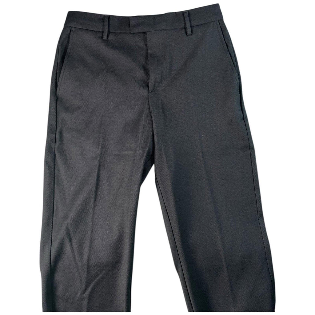 Represent Black Smart Trousers Stepped Hem