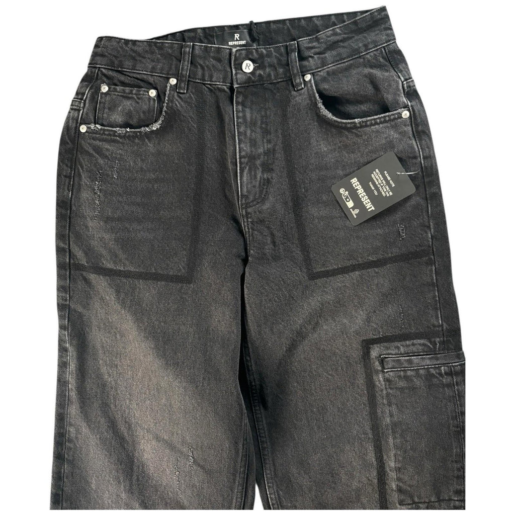 Represent Denim Jeans R3 DRIVE Washed Black Relaxed Fit