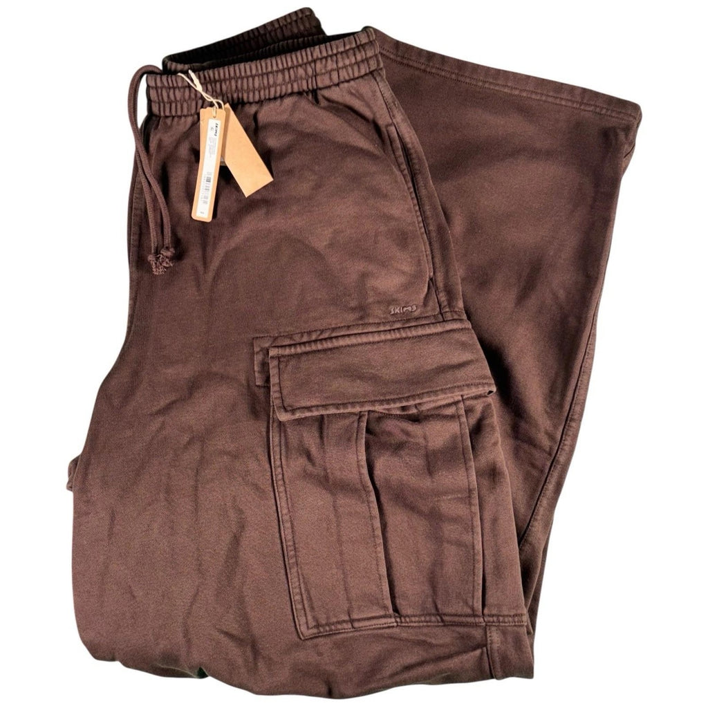 SKIMS Boyfriend Fleece Cargo Sweatpants Espresso