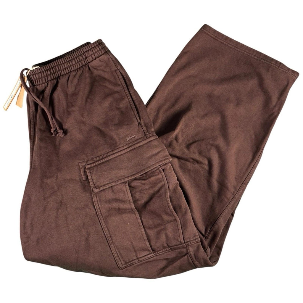 SKIMS Boyfriend Fleece Cargo Sweatpants Espresso