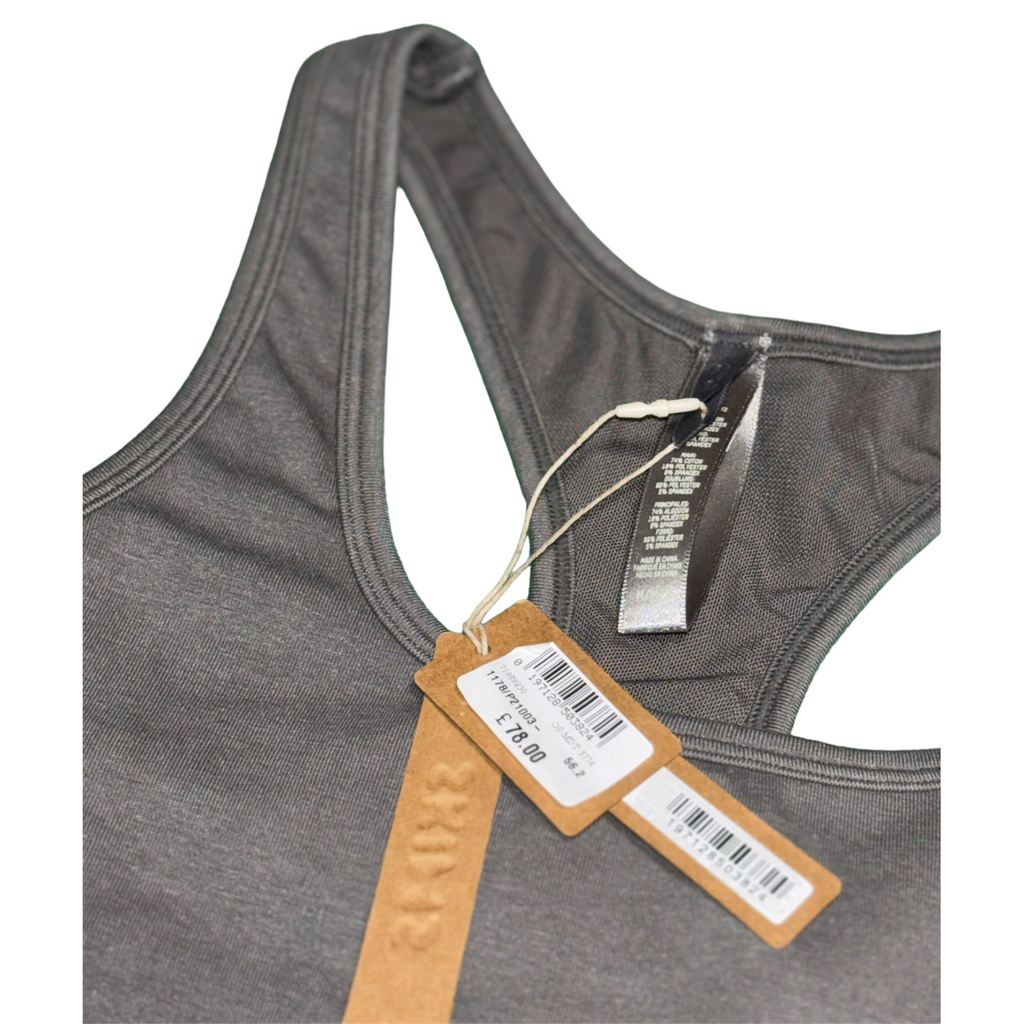 Skims Grey Cotton Bodysuit Grey Mid-Thigh Sculpt Suit