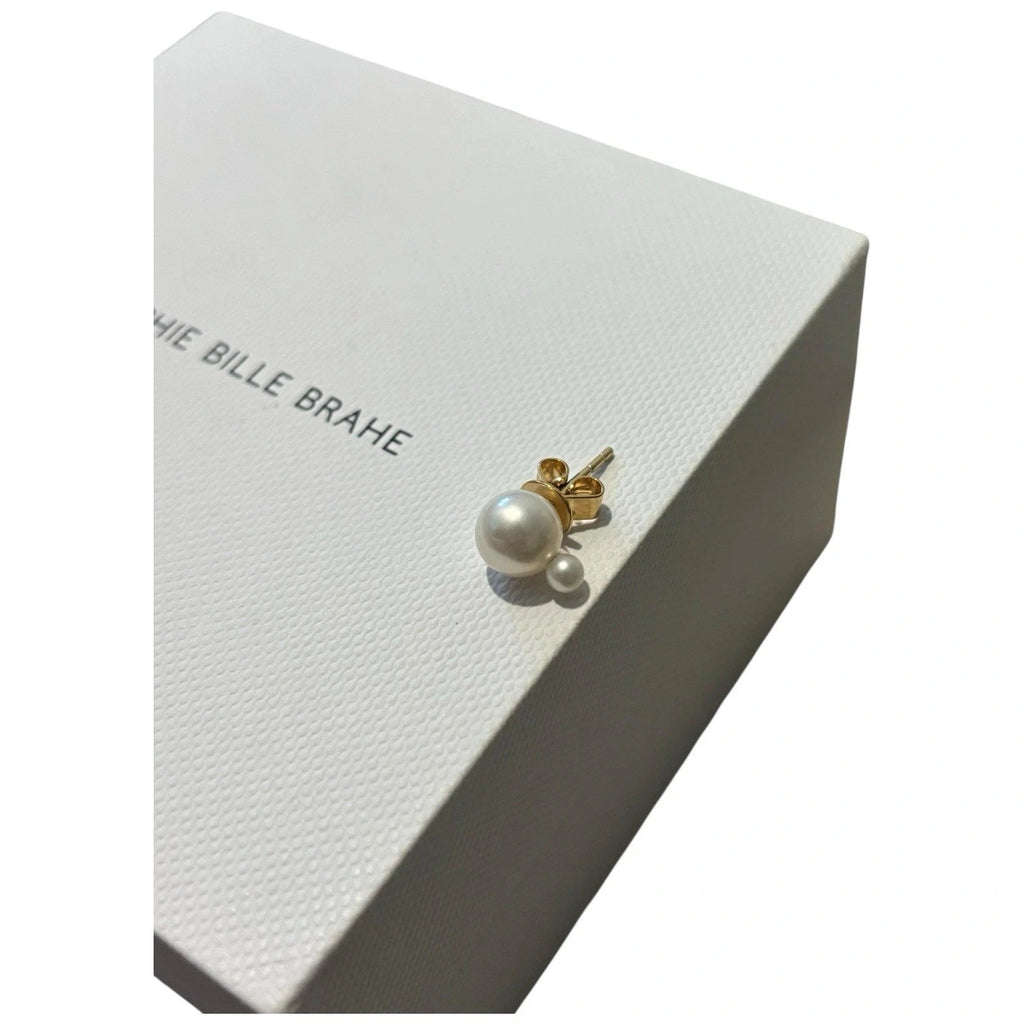 Sophie Billie Brahe Freshwater Pearl Gold Stud Earrings