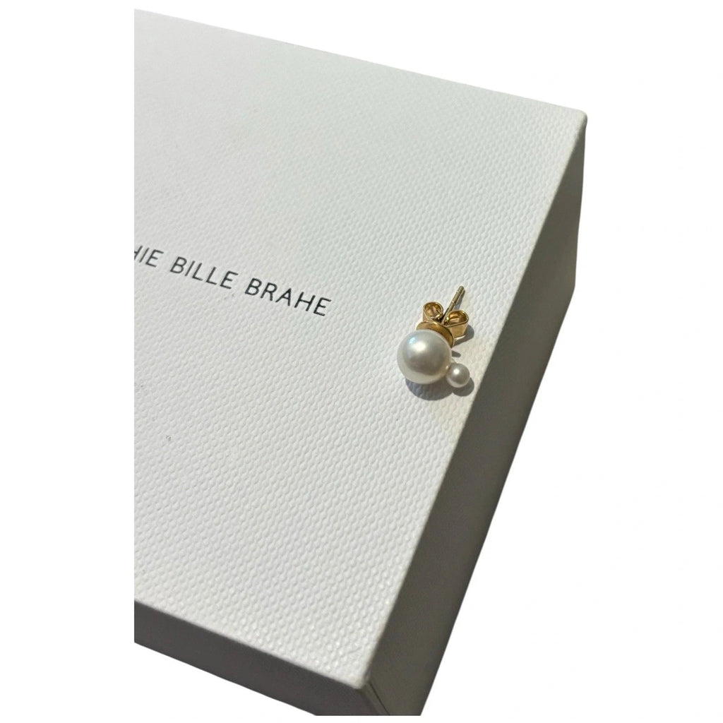 Sophie Billie Brahe Freshwater Pearl Gold Stud Earrings