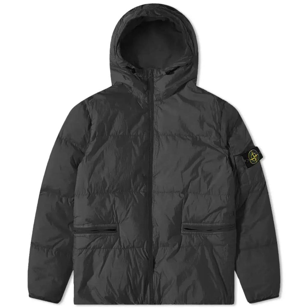 Stone Island Black Down Puffer Jacket Crinkle Reps NY