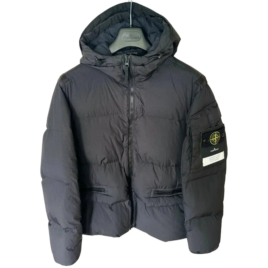 Stone Island Black Down Puffer Jacket Crinkle Reps NY