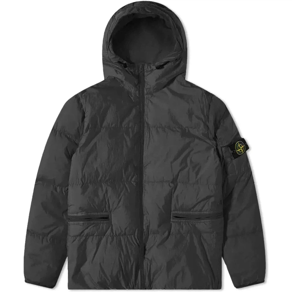 Stone Island Crinkle Reps Black Down Puffer Jacket