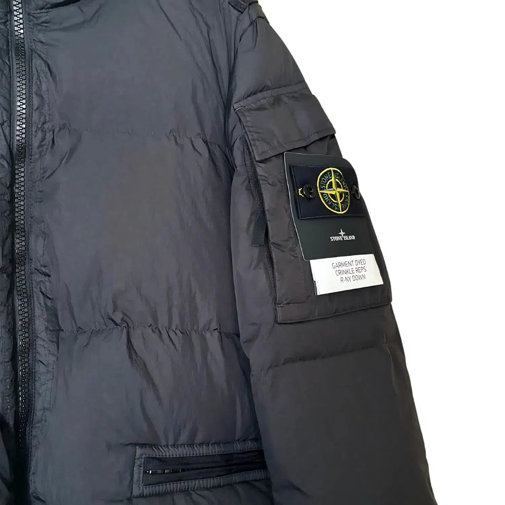 Stone Island Crinkle Reps Black Down Puffer Jacket