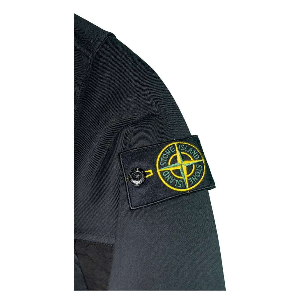 Stone Island Double Pocket Black Crew Sweatshirt