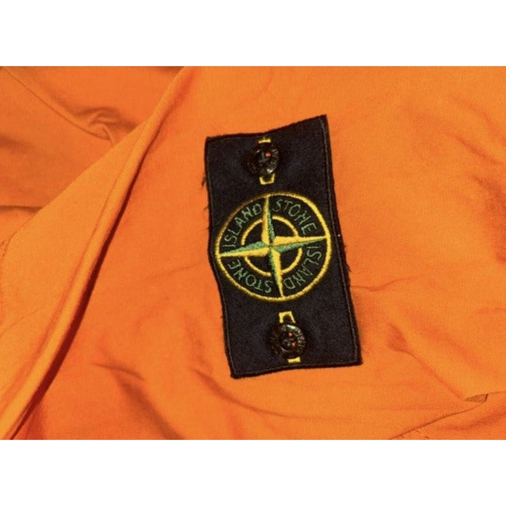 Stone Island Orange Overshirt Supima Cotton Twill Stretch